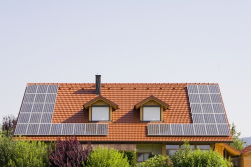 Home with Solar Heating